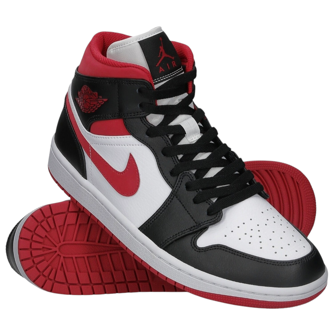 Air Jordan 1 Mid schwarz weiß rot 554724 122 (M1)