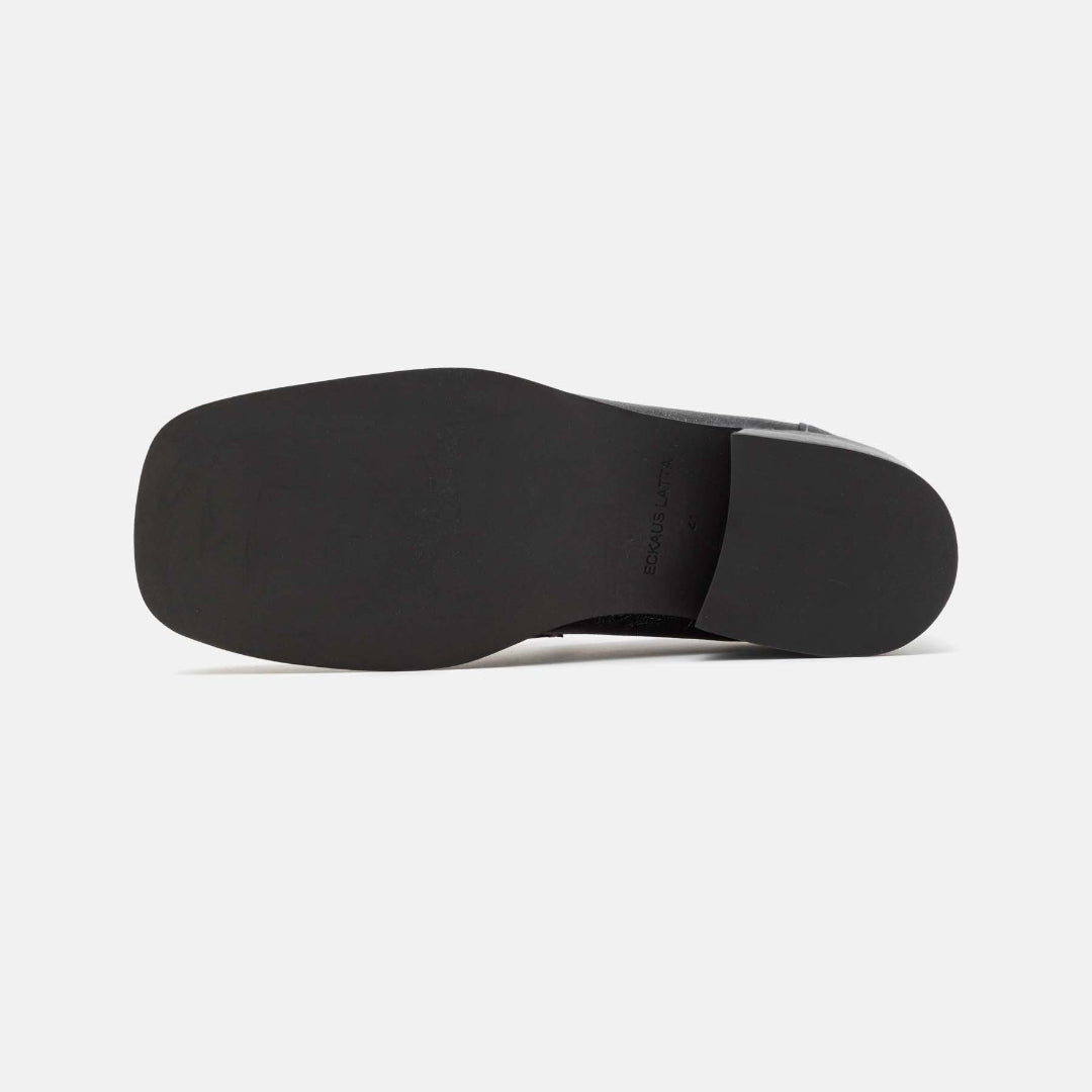 ECKHAUS LATTA Slipper schwarz Leder Gr 43 unisex