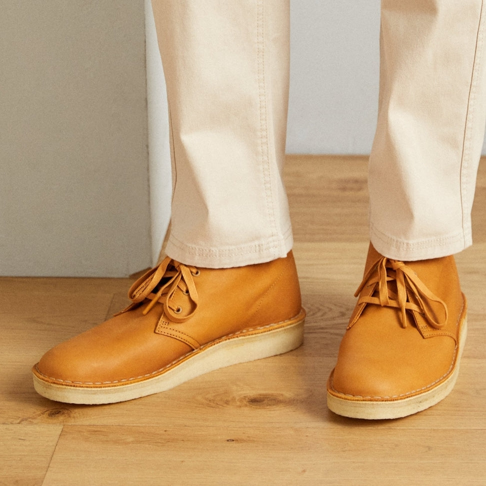 CLARKS chaussures à lacets en cuir orange taille 43