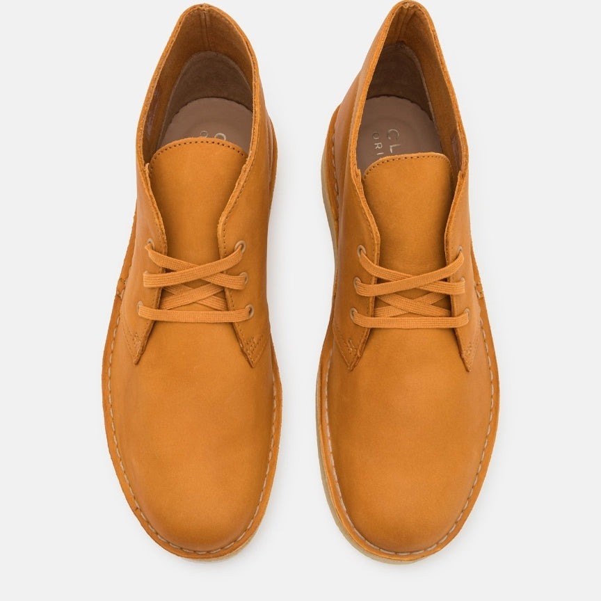 CLARKS chaussures à lacets en cuir orange taille 43