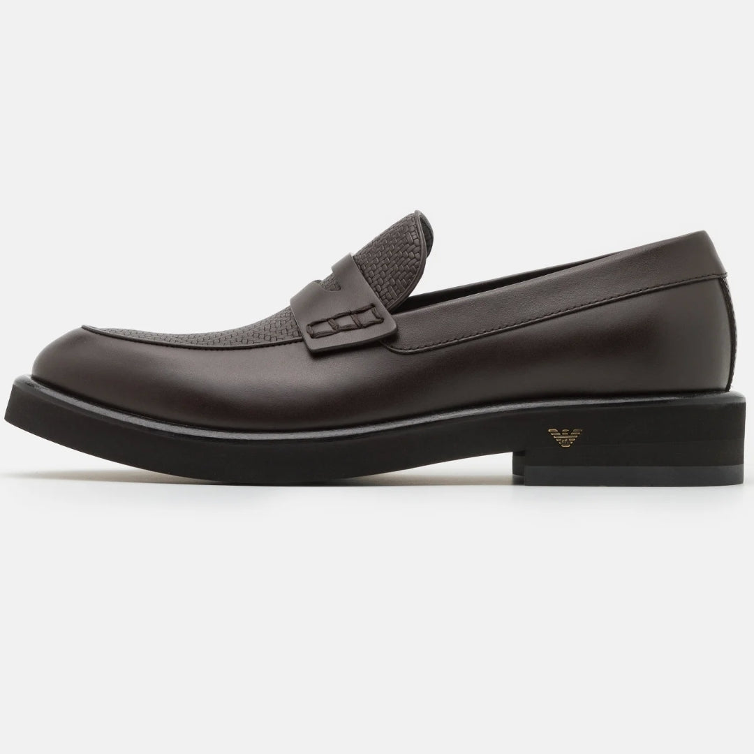 EMPORIO ARMANI chaussures taille 43 cuir marron