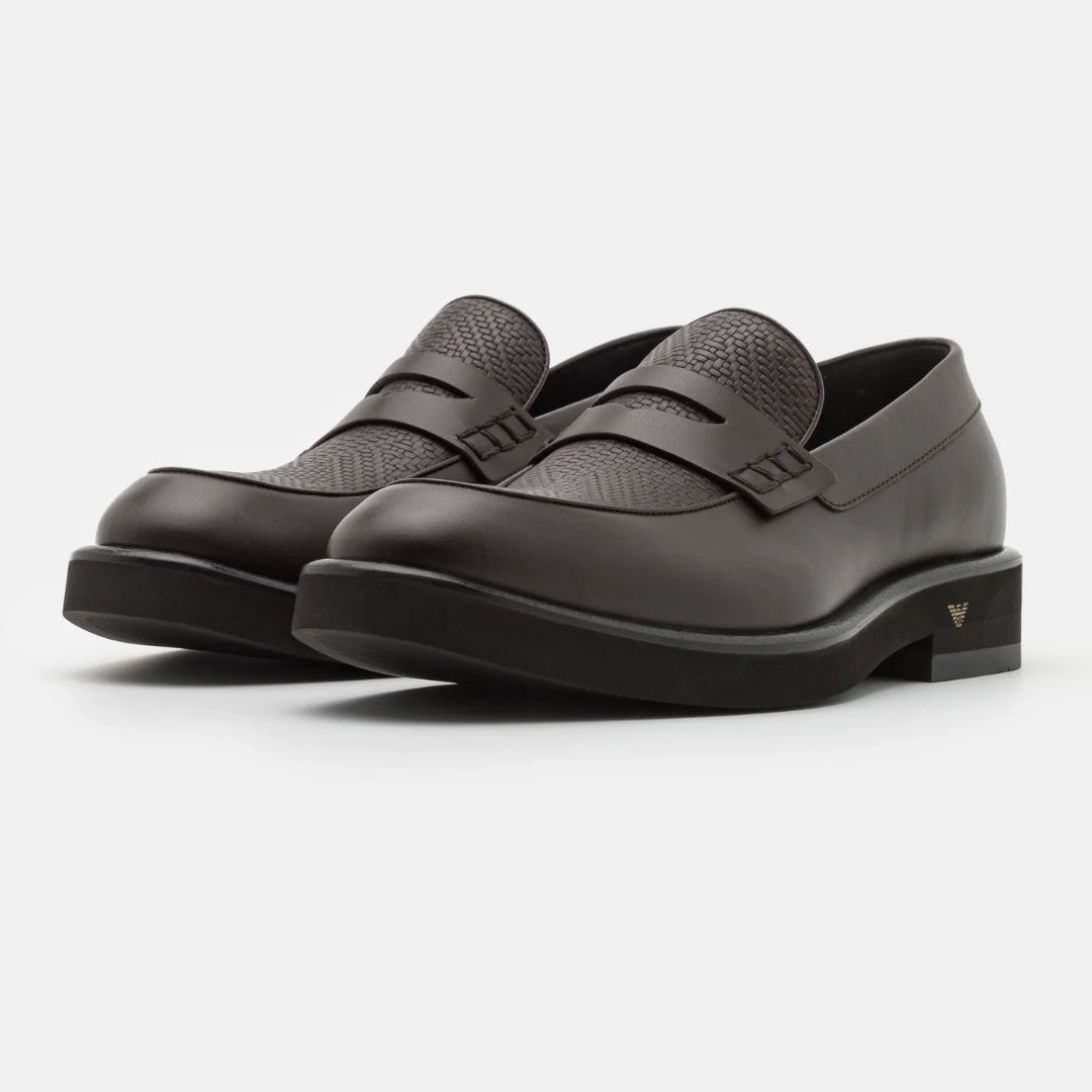 EMPORIO ARMANI Schuhe Gr 43 braun Leder