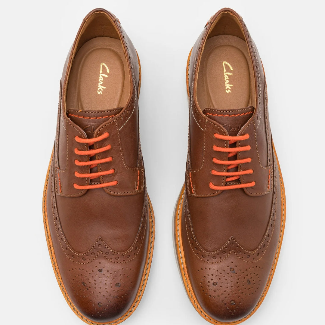 Derbies CLARKS marron orange taille 45,5