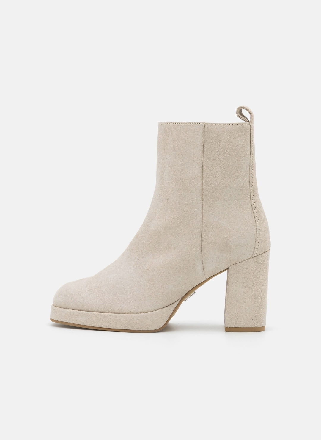 Bottines BRONX taille 39 daim brossé beige sable cuir véritable daim