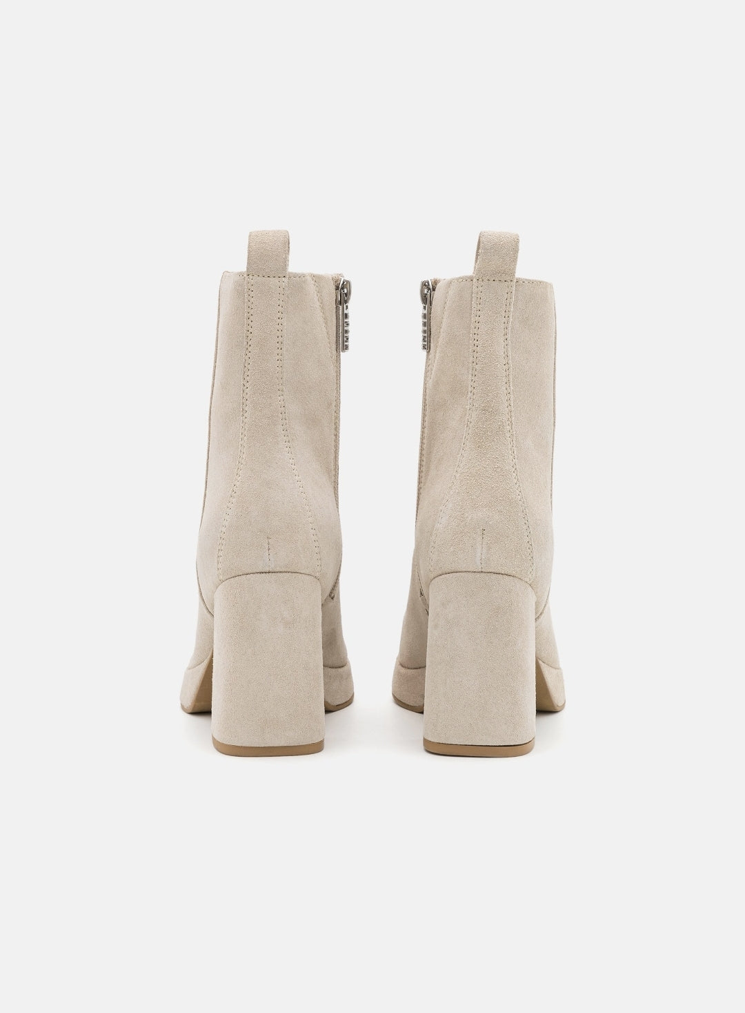 Bottines BRONX taille 39 daim brossé beige sable cuir véritable daim