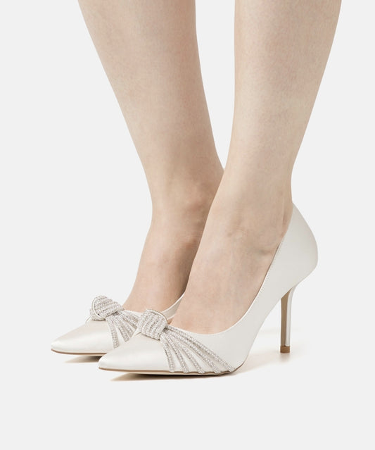 DUNE LONDON talons hauts taille 38,5 escarpins BEAUTIES IVORY strass chaussures de mariée de mariage blanc