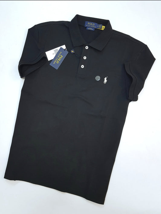 (47) Polo Ralph Lauren Poloshirt schlicht schwarz