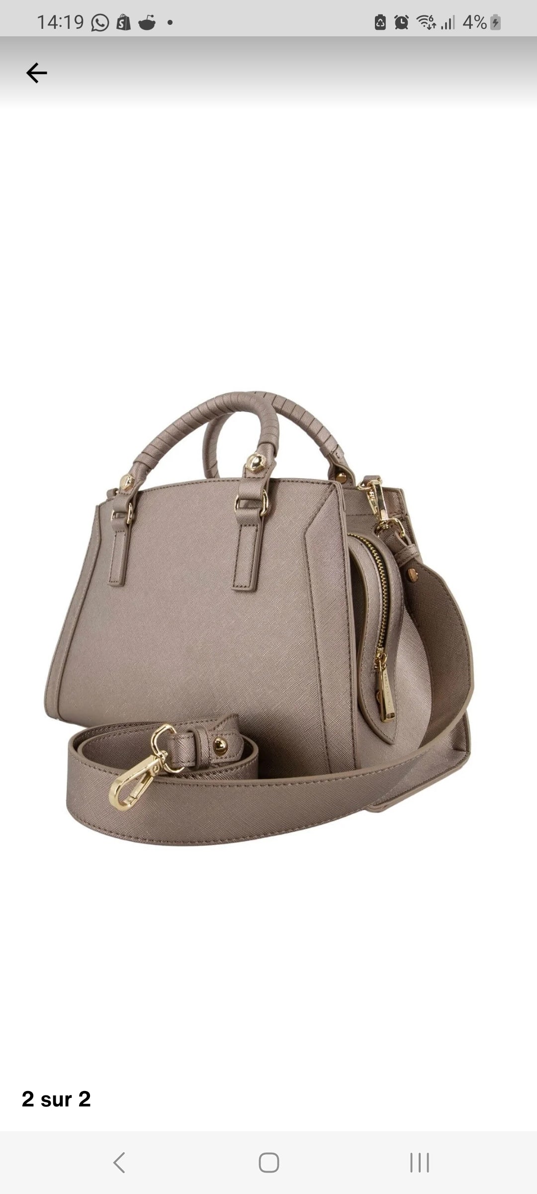 Manila Grace Handtasche Bronze