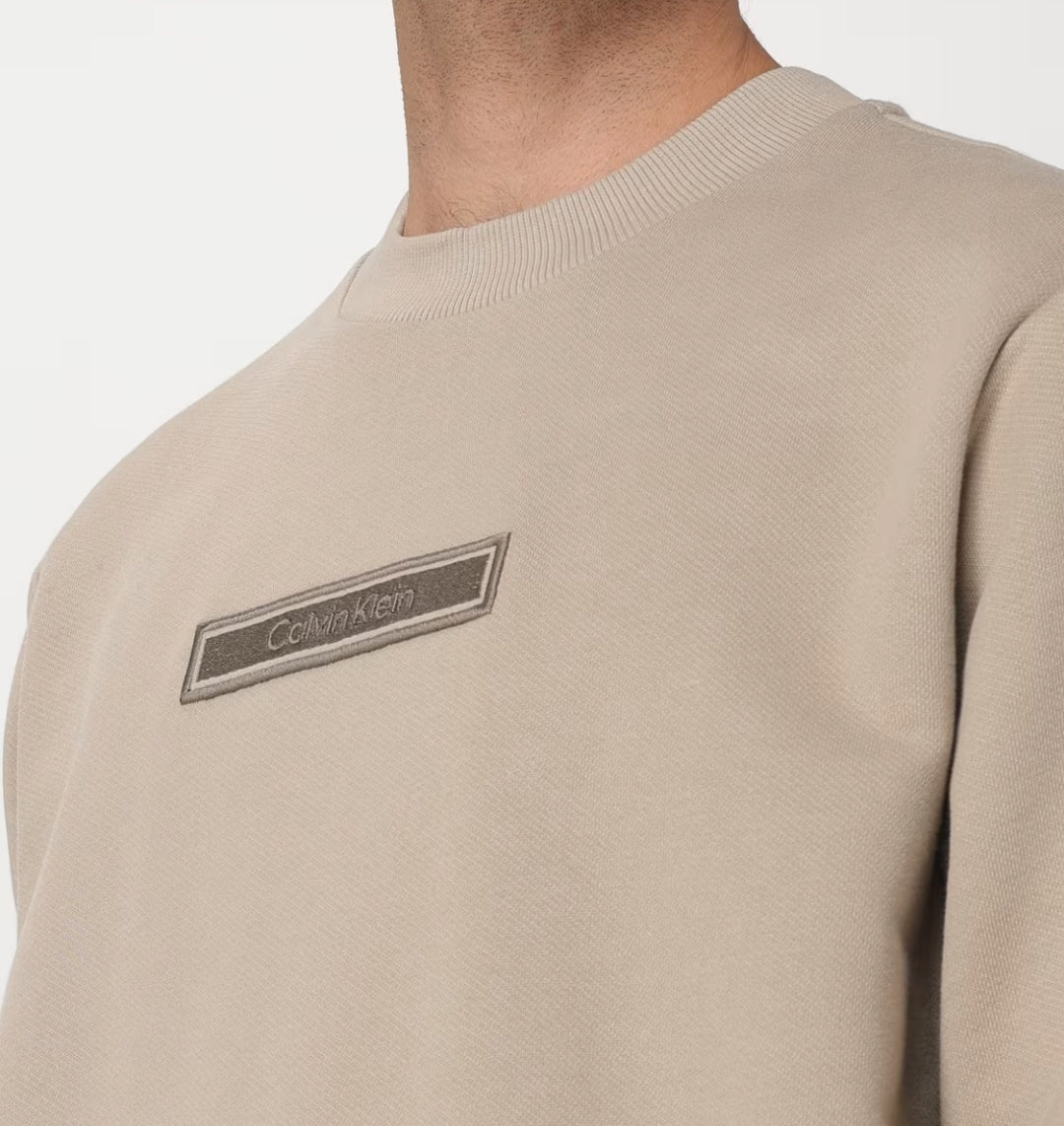 (15) Calvin Klein Sweatshirt beige SLIM FIT