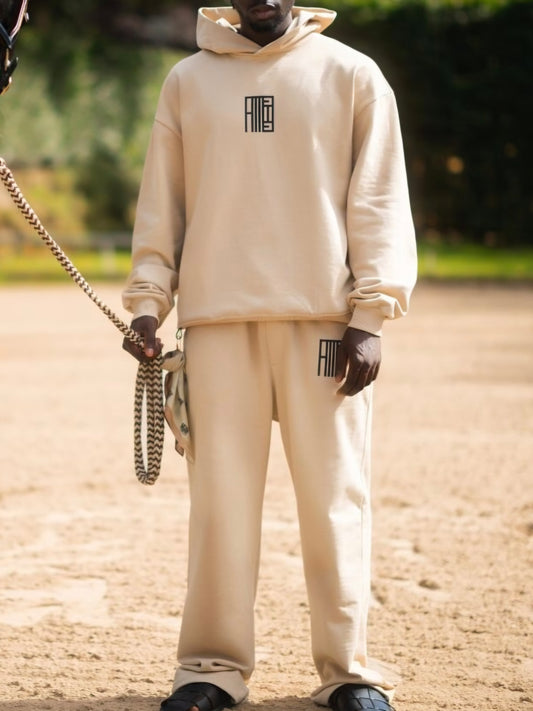Alessandro Magno Chapter 3 Anzug Jogger Hoodie + Hose oversize beige