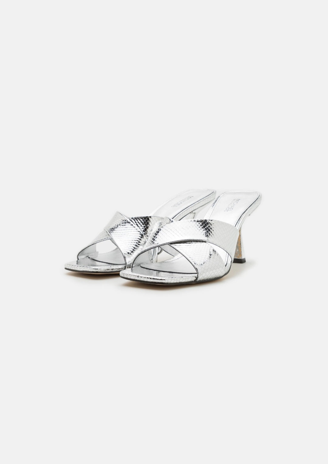 MICHAEL KORS Pantolette Gr 37 silber High Heels Sandalen