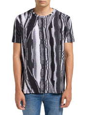 (31) Carlo Colucci 3d Druck T Shirt CC-C3453-211 SCHWARZ WEISS