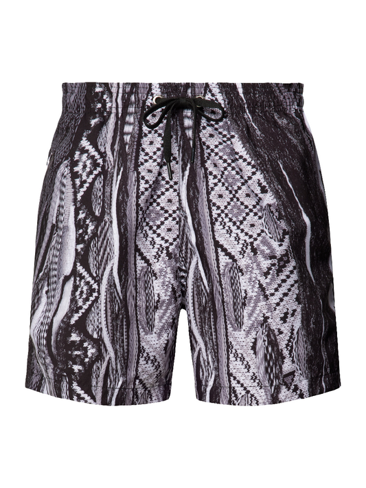 (76) Carlo Colucci Bade Short Badehose schwarz weiß