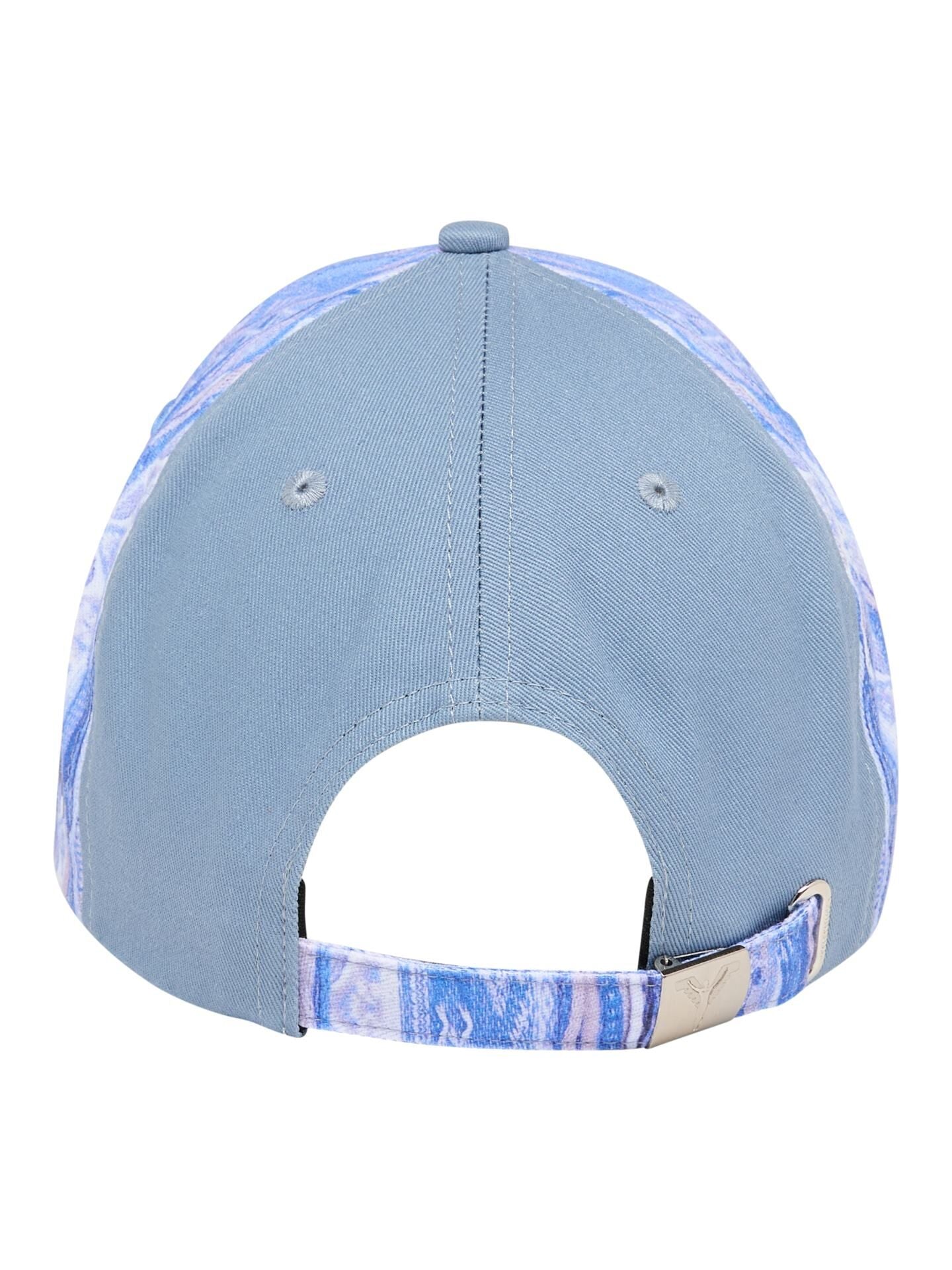 Carlo Colucci Basecap hellblau beige mit blauem Patch