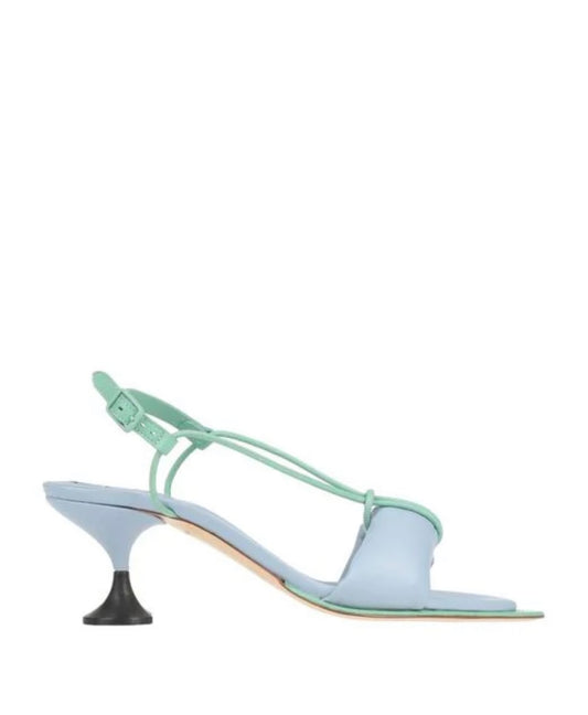 ROCHAS mules hautes taille 36 femme bleu clair