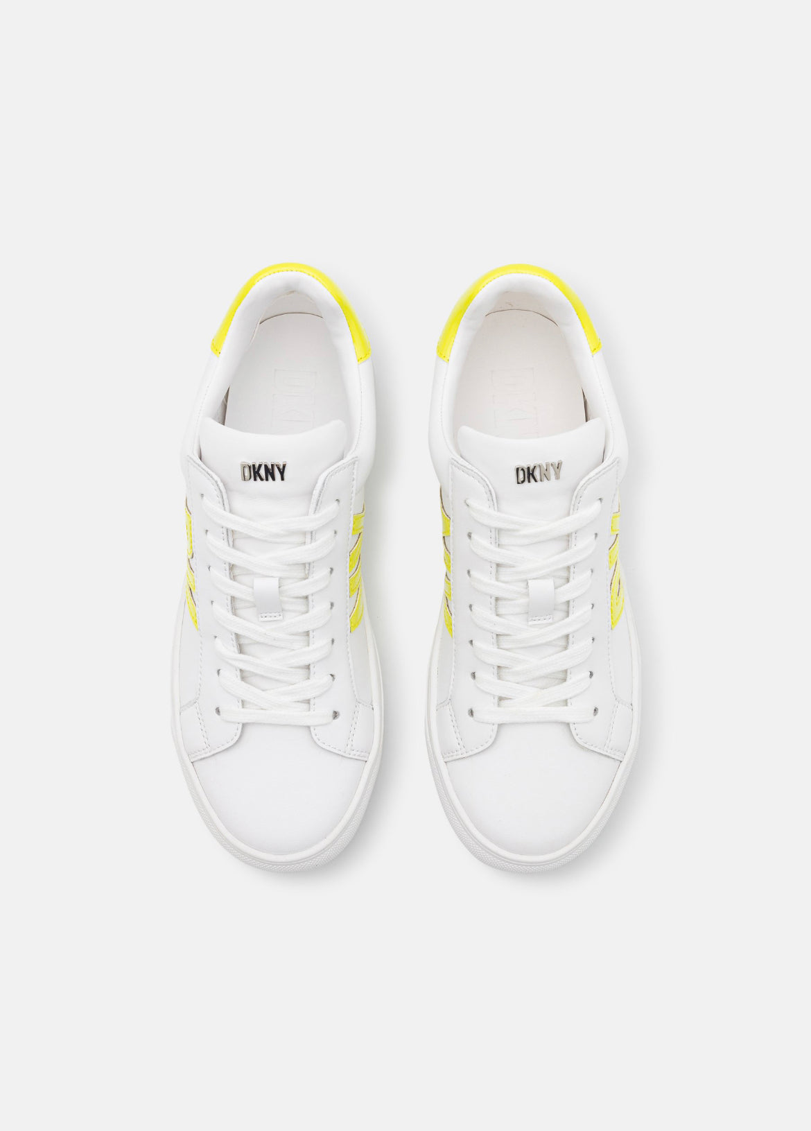 DKNY baskets taille 39 femmes blanc brillant