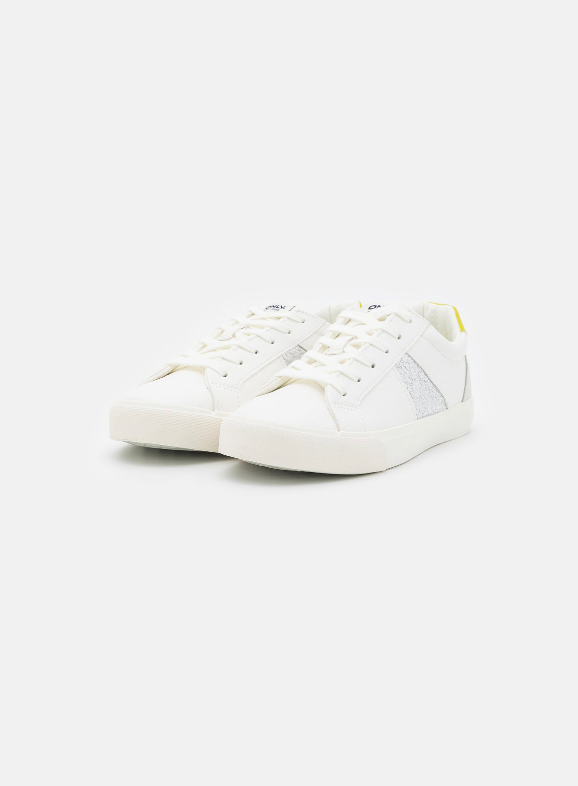 ONLY SHOES baskets taille 40 pour femmes blanc/argent