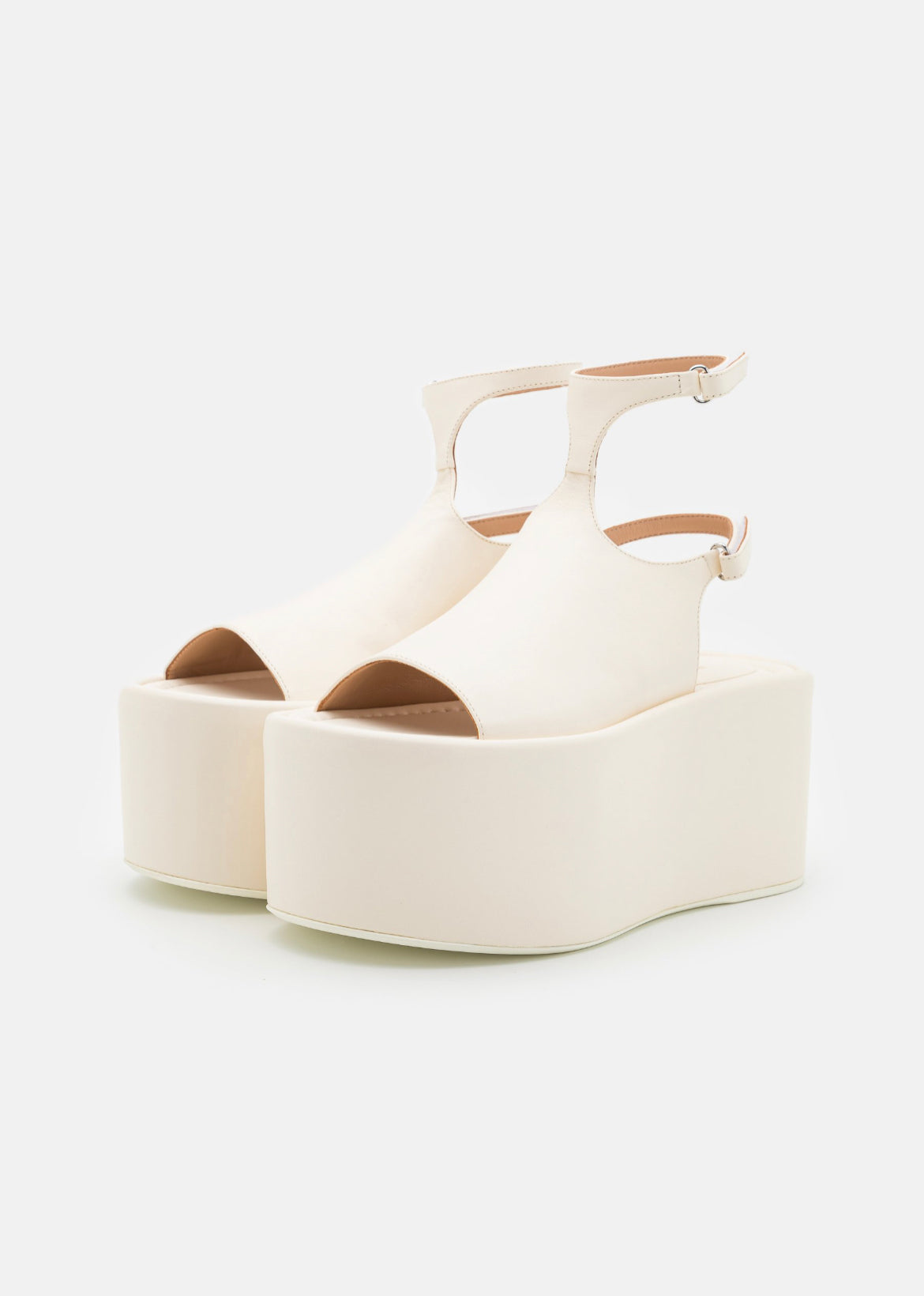 SPORTMAX sandale à talon haut taille 39,5 pour femmes blanc