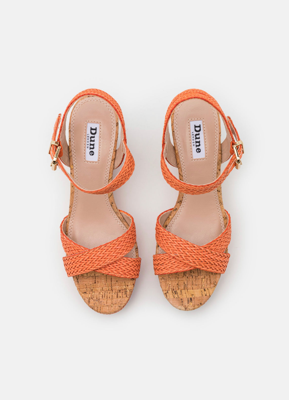 DUNE LONDON sandales à plateforme taille 38,5 femme orange