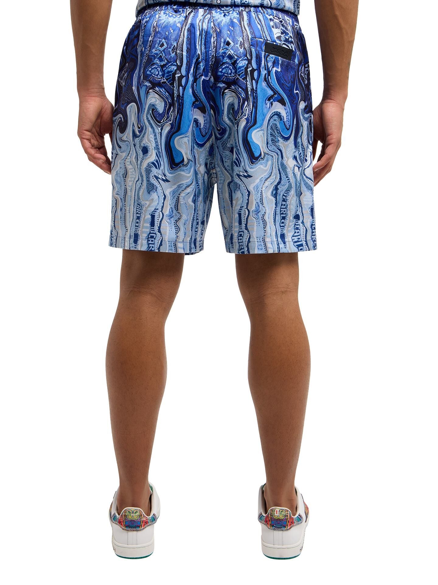 (17) Carlo Colucci Satin Short blau