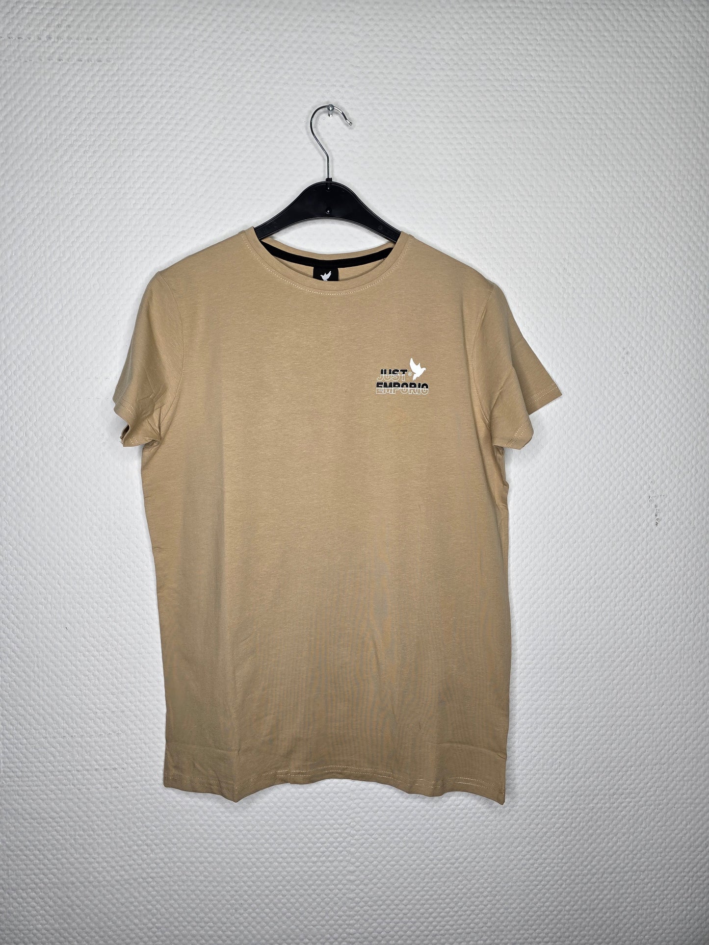 (36) Just Emporio T Shirt Beige Rücken Logo groß