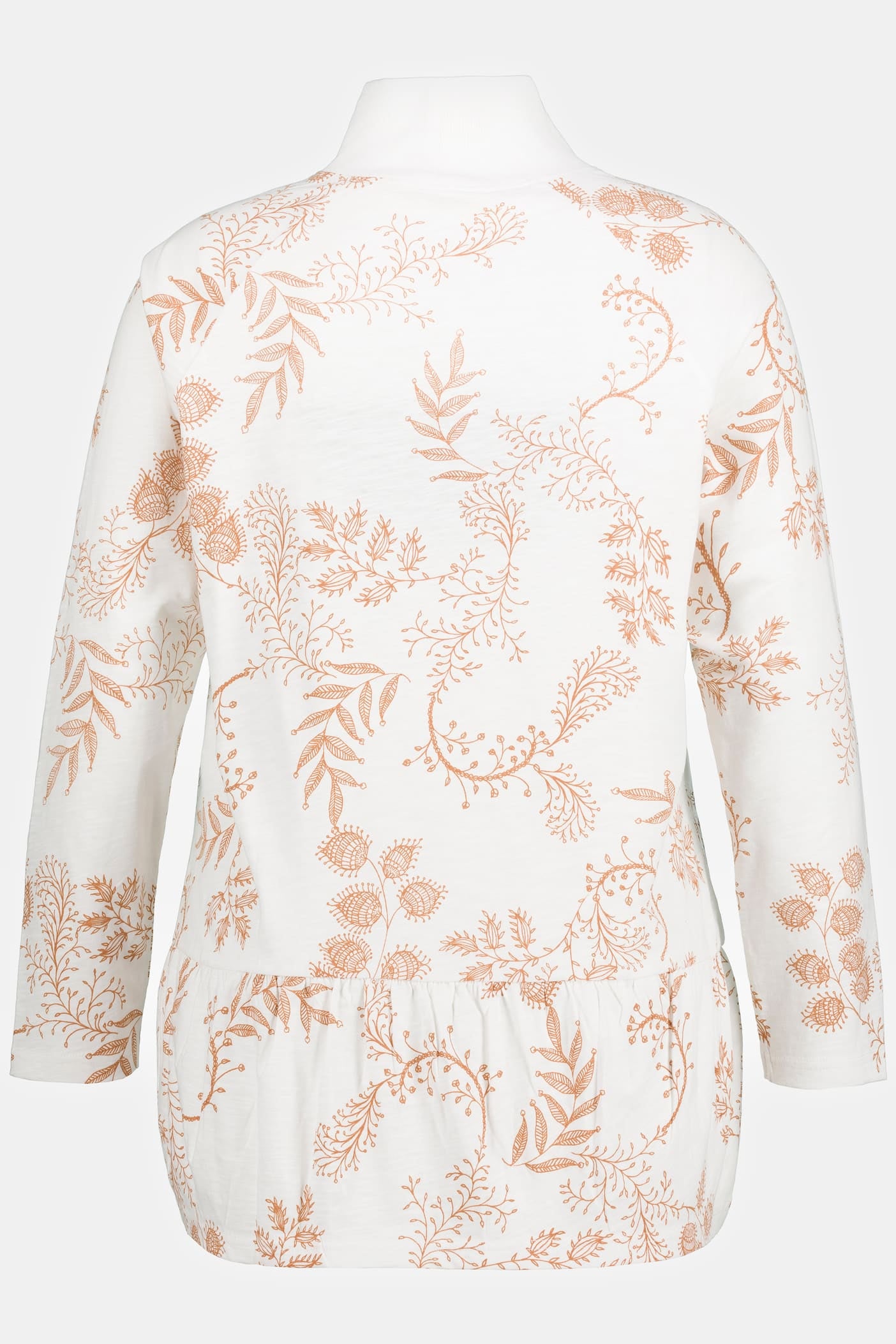 (U10) Ulla Popken Langarmshirt weiß muster 809299 200