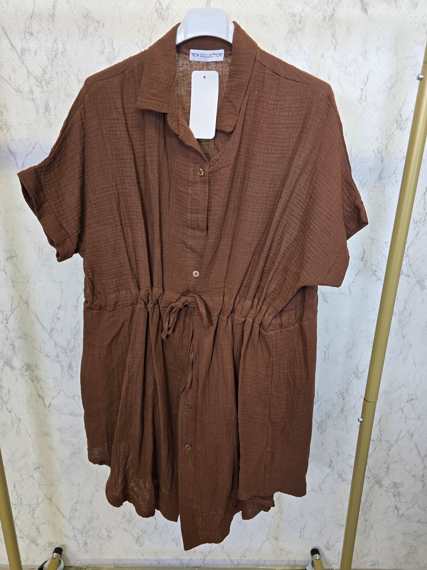 Musselin Kleid Baumwolle Sommer Unterknie lang