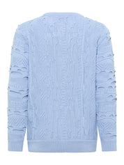 Carlo Colucci 3D Strickpullover Pullover hellblau C9016 COL 15