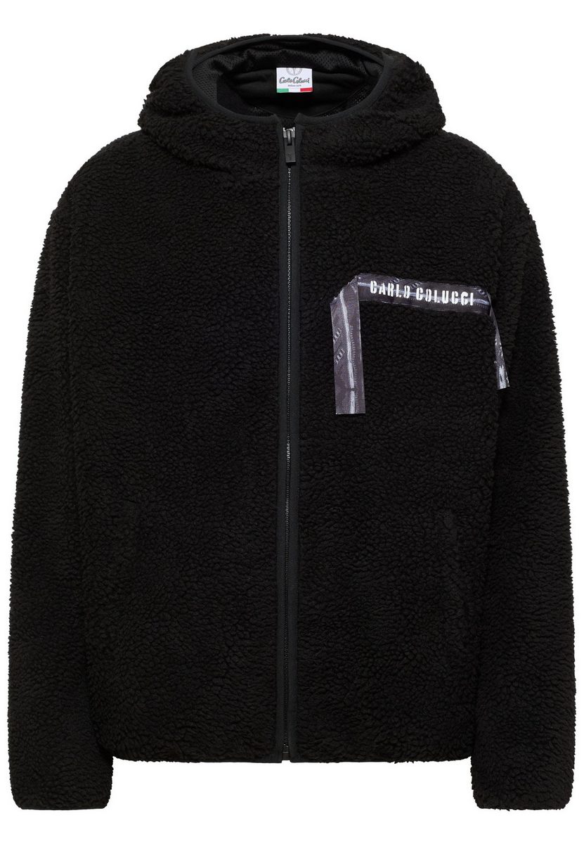 Carlo Colucci Teddy Jacke schwarz groß C XL