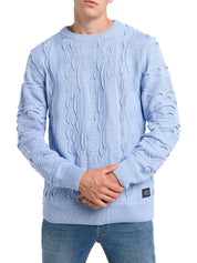 Carlo Colucci 3D Strickpullover Pullover hellblau C9016 COL 15
