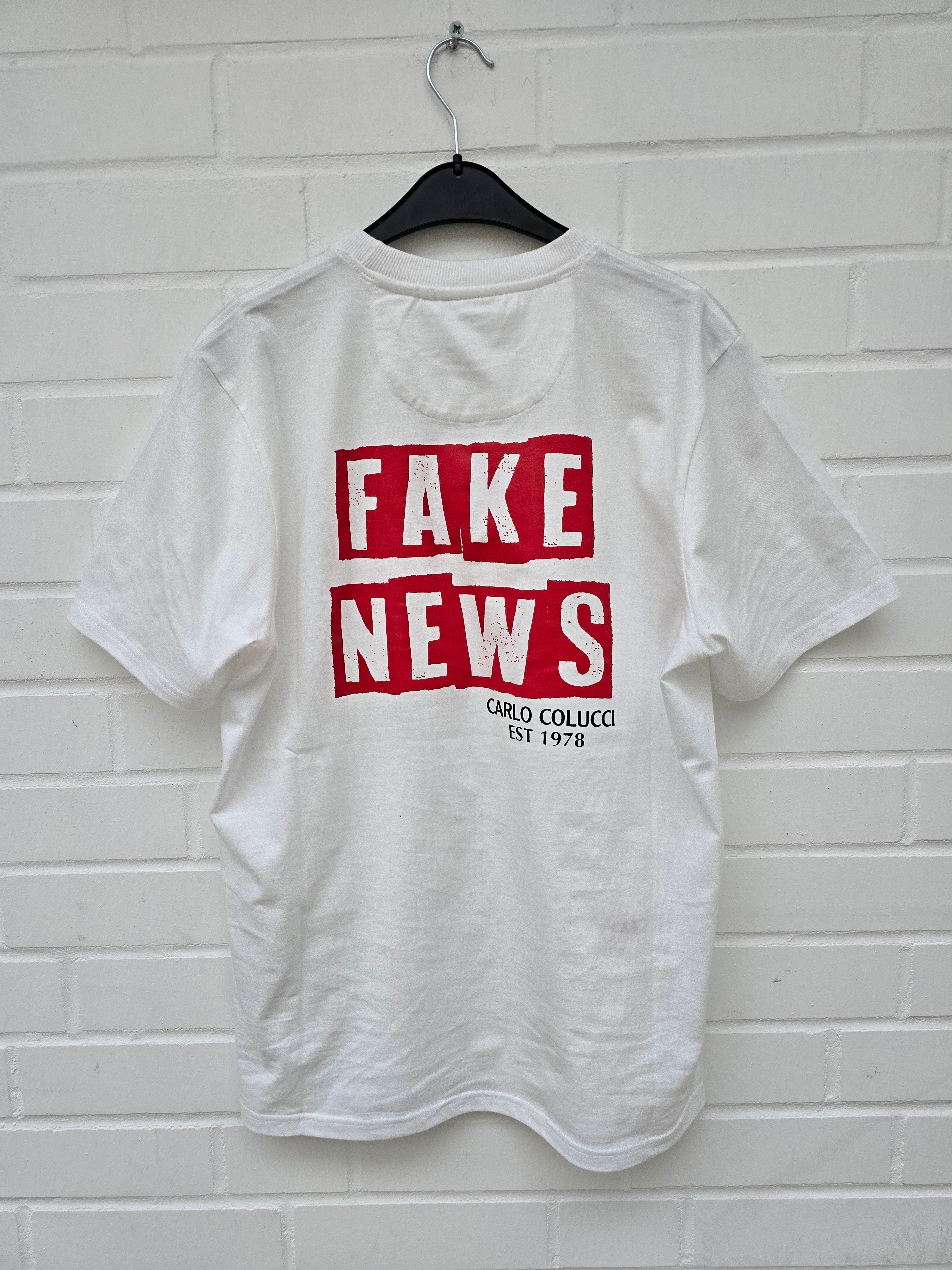 Carlo Colucci Fake News Tshirt schwarz / weiß