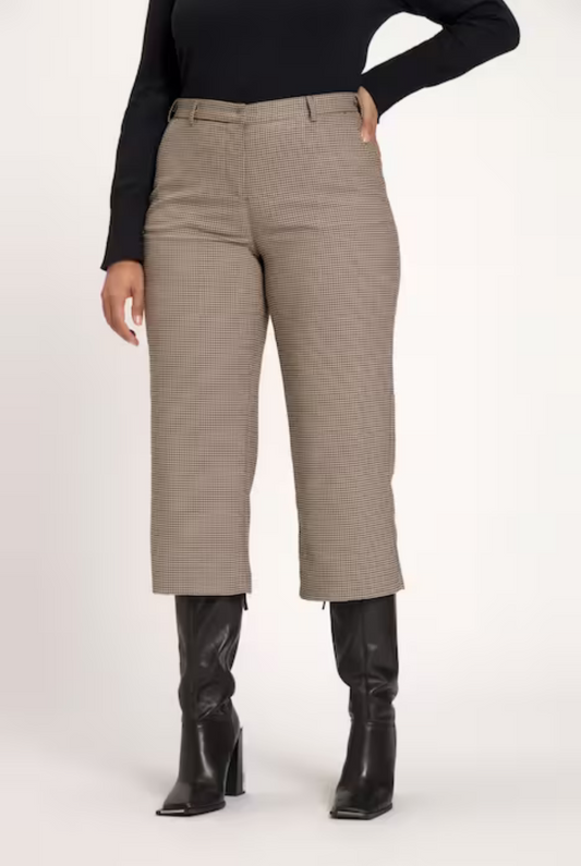 (U6) Ulla Popken Hose kariert 751100 22