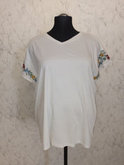 (U11) Ulla Popken Bluse Weiß 810398 200