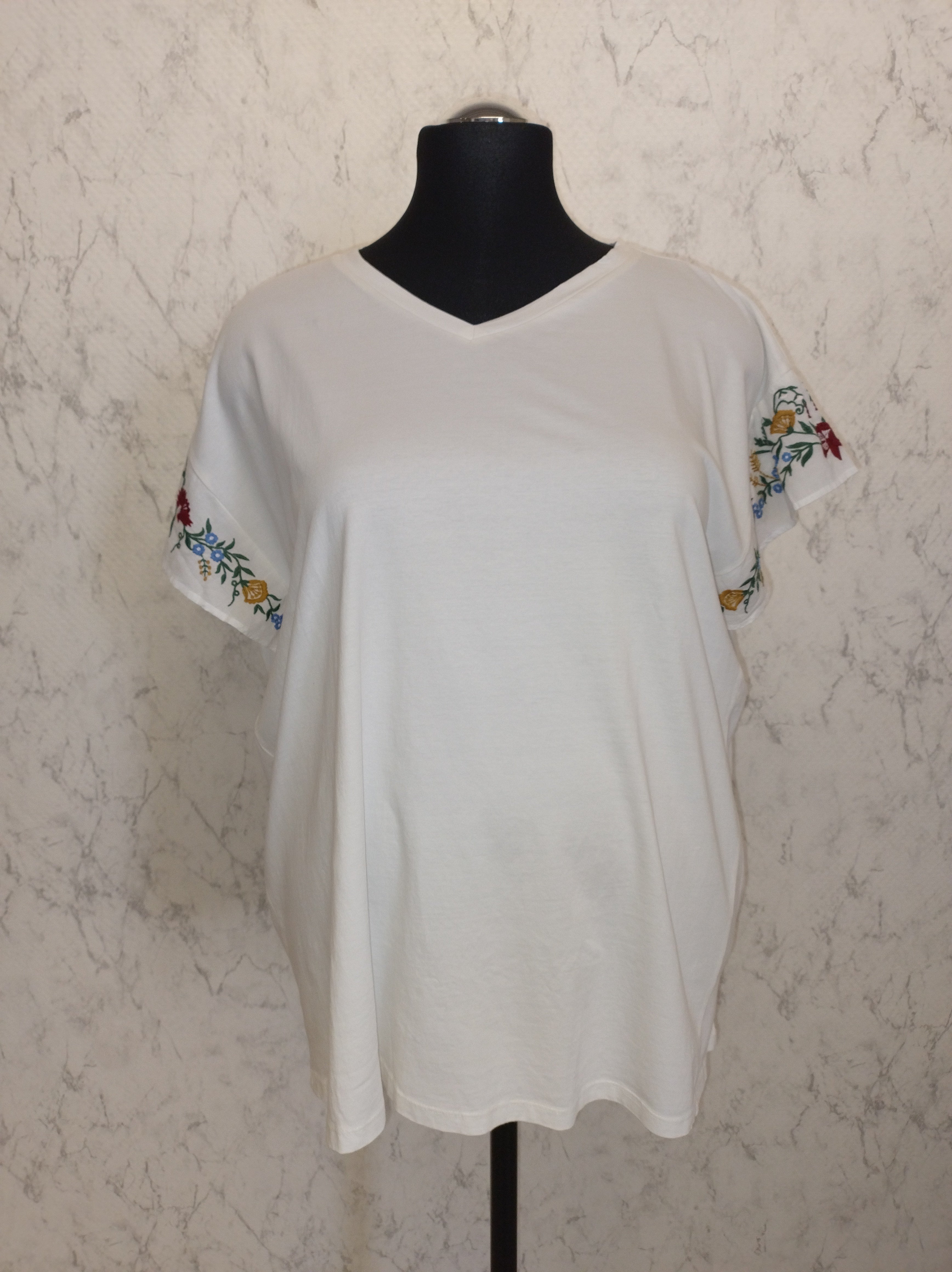 (U11) Ulla Popken Bluse Weiß 810398 200