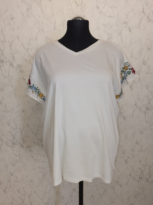 (U11) Ulla Popken Bluse Weiß 810398 200