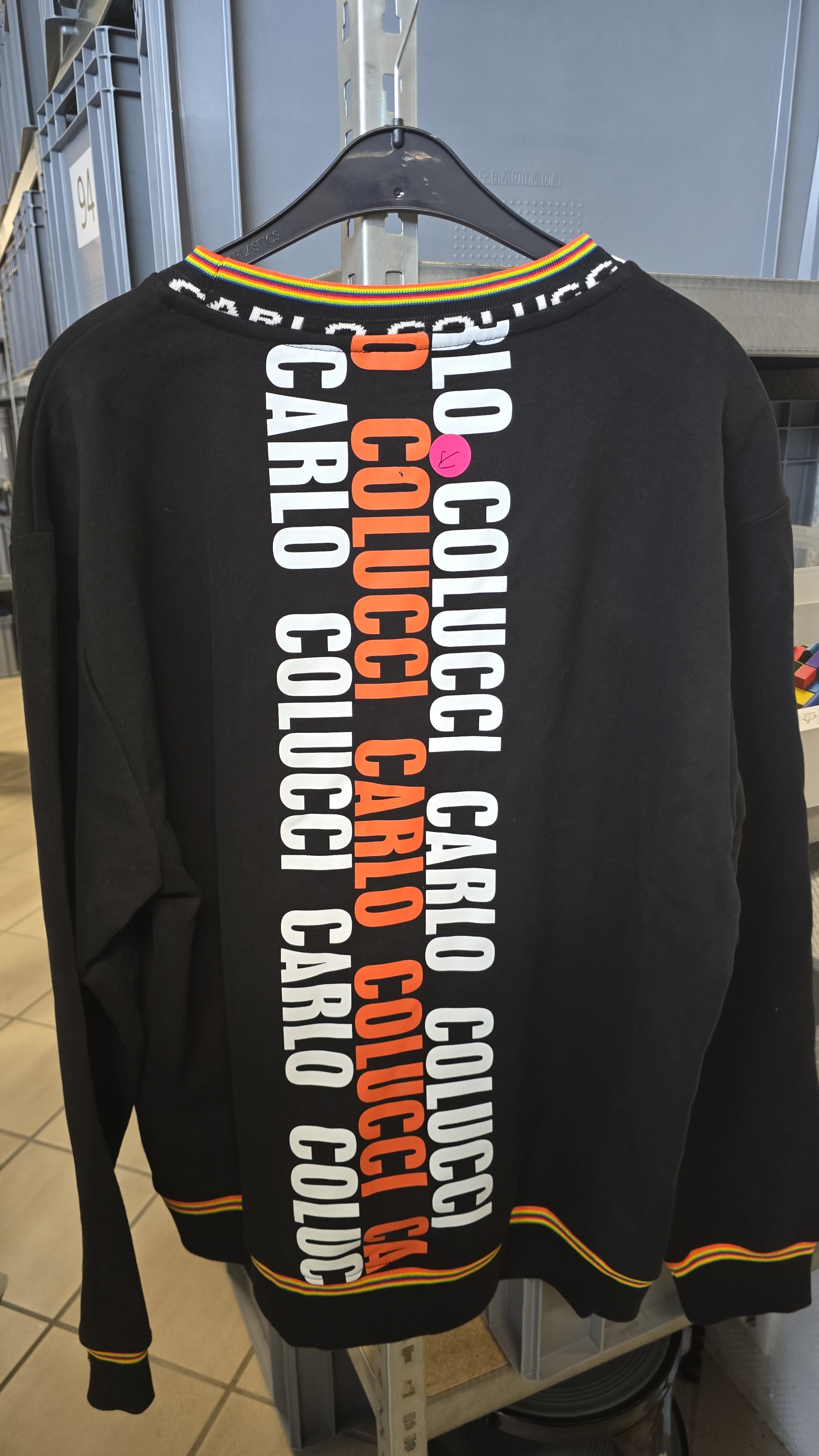 Carlo Colucci Sweatshirt schwarz Gr XL mit Fehler