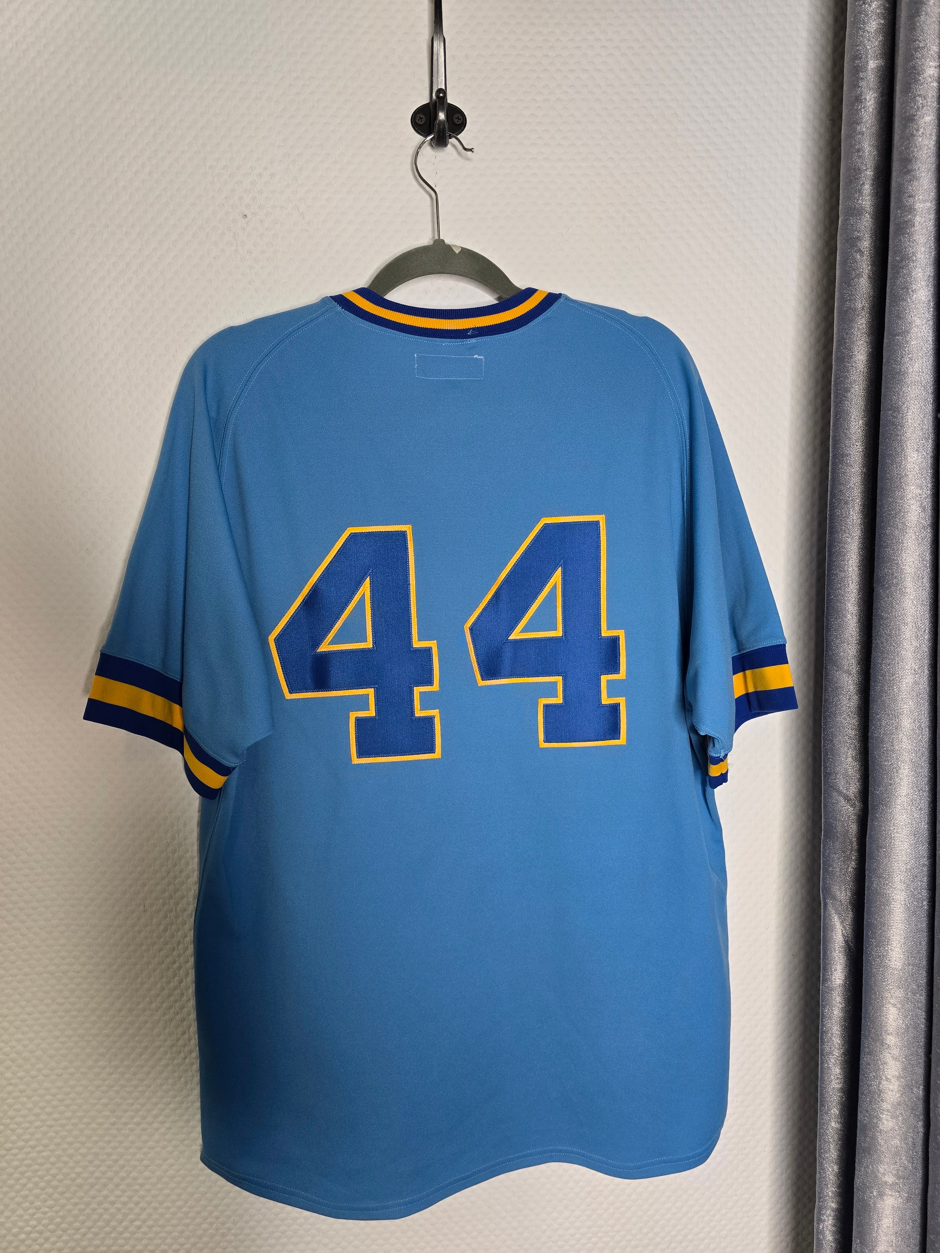 Vintage Mitchell & Ness Brewers 44 Shirt blau NEW With hang tag
