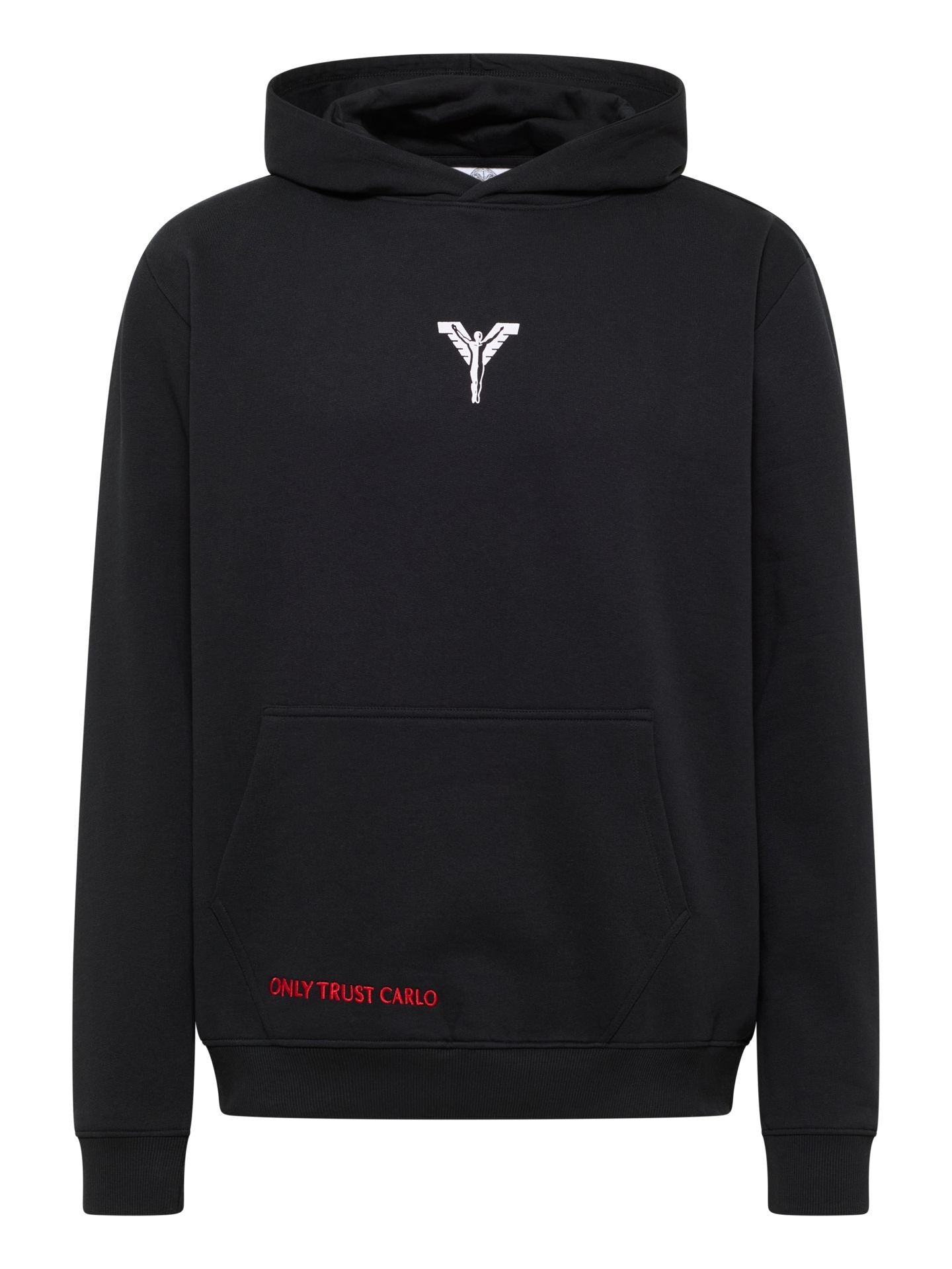Carlo Colucci Fake News Hoodie schwarz weiß C4227 -114-