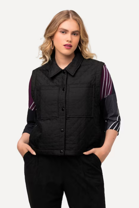 (U25) Ulla Popken Weste schwarz 807757 100