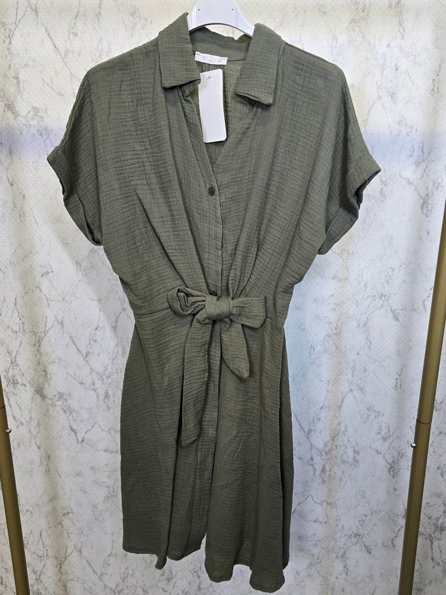 Sommer Kleid Baumwolle knielang