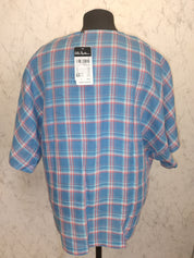 (U8) Ulla Popken Bluse blau kariert 807267 130