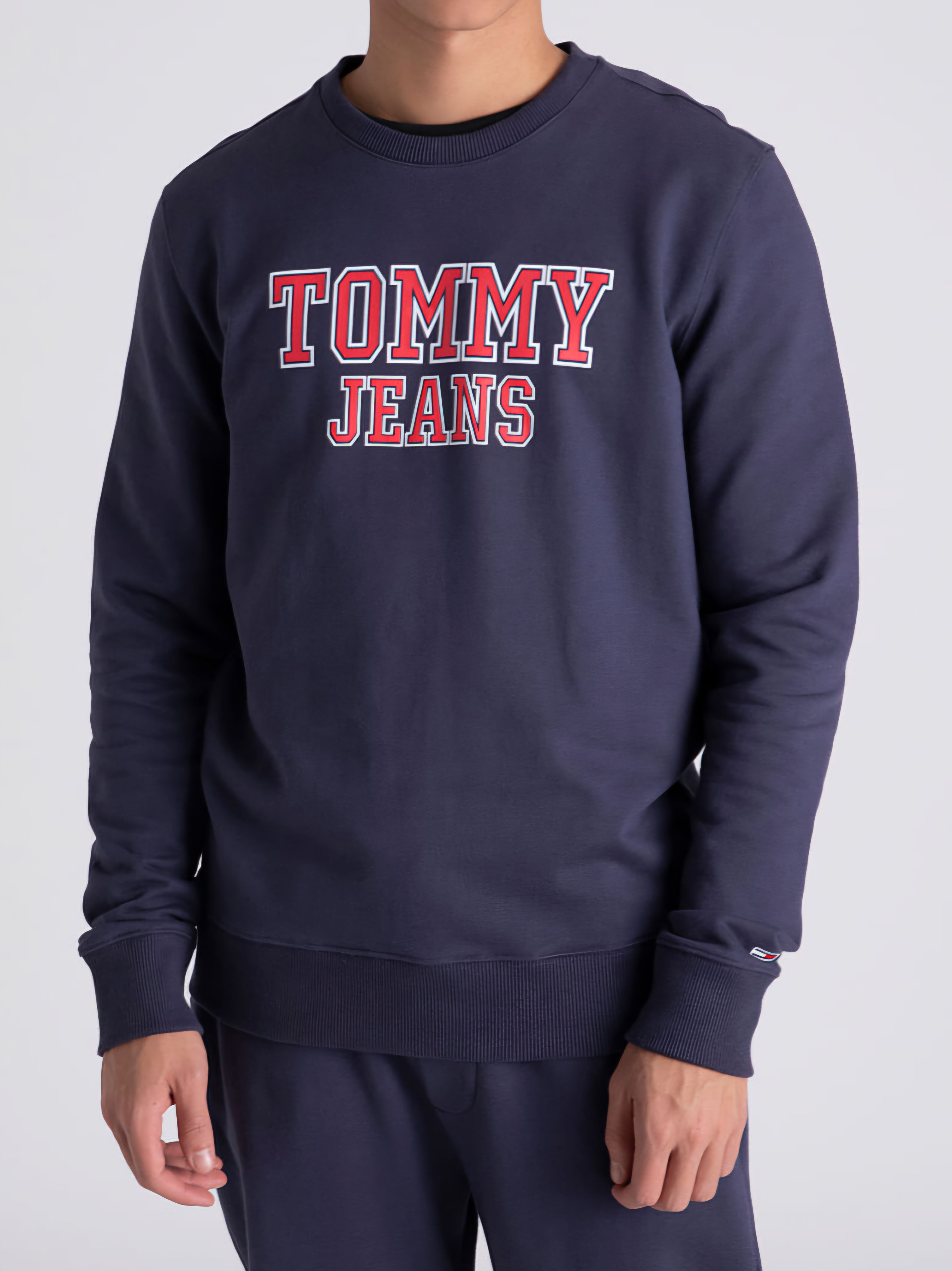 (179) Tommy Jeans Pullover navyblau slim fit