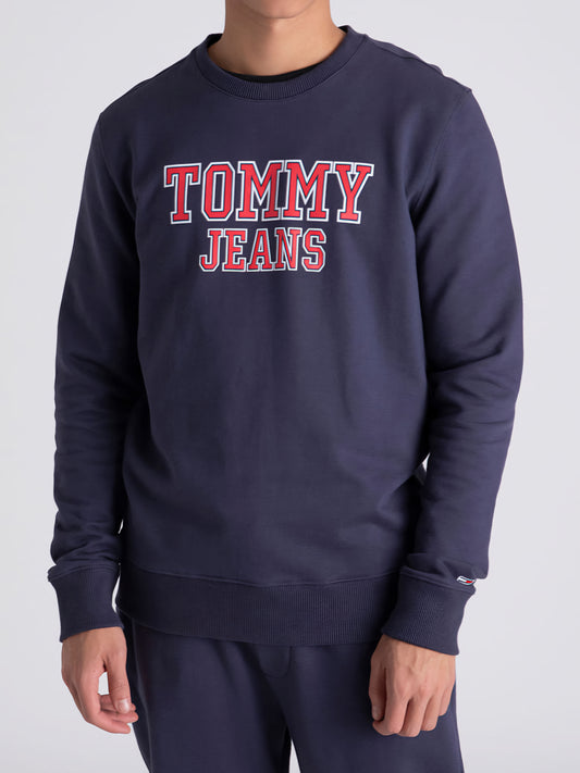 (179) Tommy Jeans Pullover navyblau slim fit