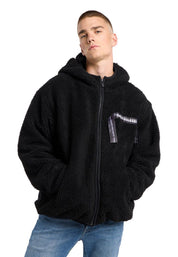 Carlo Colucci Teddy Jacke schwarz groß C XL