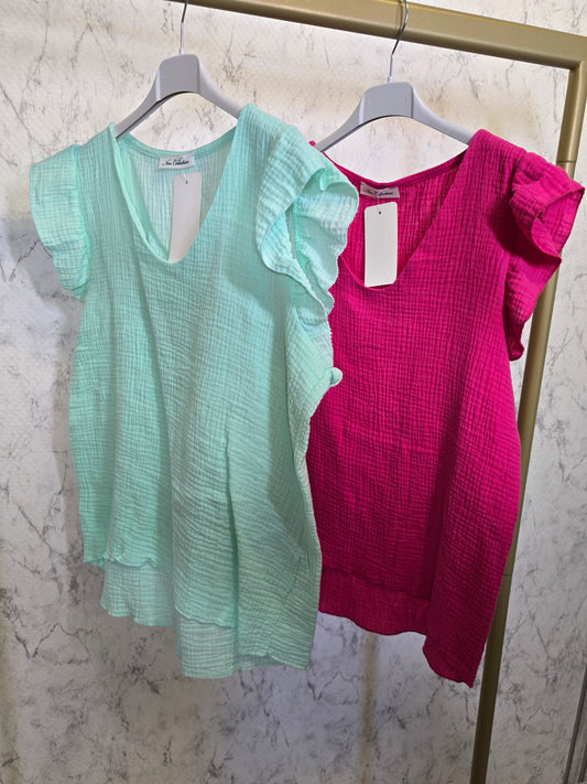 Musselin Bluse Baumwolle Sommer leicht