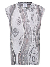 (121) Carlo Colucci Tanktop grau muster