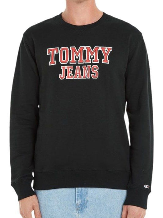 (12) Tommy Jeans Sweatshirt Pullover schwarz slimfit