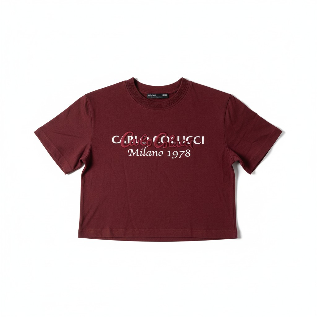 Carlo Colucci Crop Shirt bordeaux/rot