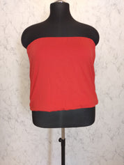 (U45) Ulla Popken Tube top Rot 2erpack 711273 51