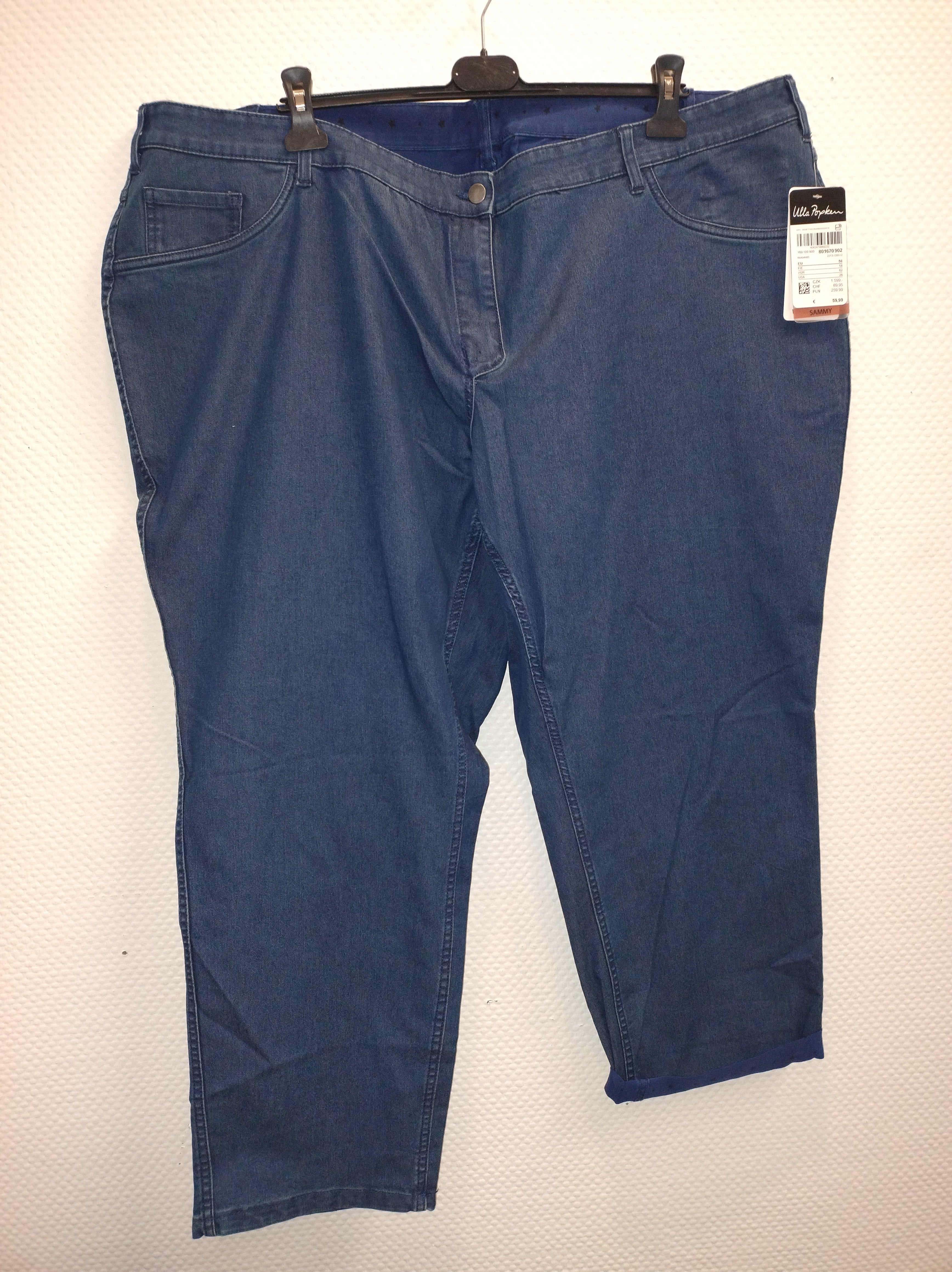 (U17) Ulla Popken DOPPELSEITIGE Jeanshose 801670 902